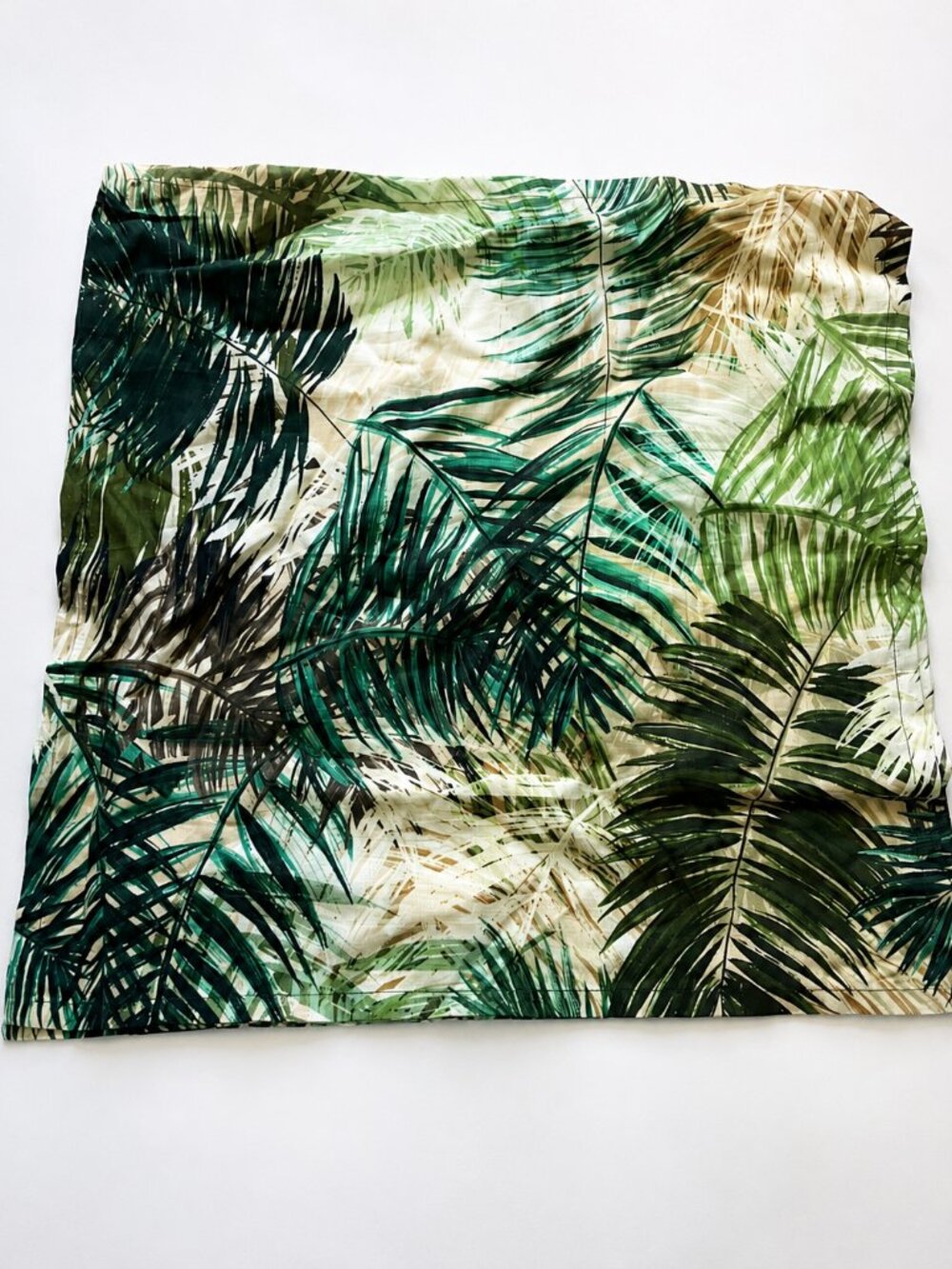 CB2 Brush Stroke Palm Dinner Napkins x4 - New Crate & Barrel Rare/Discontinued